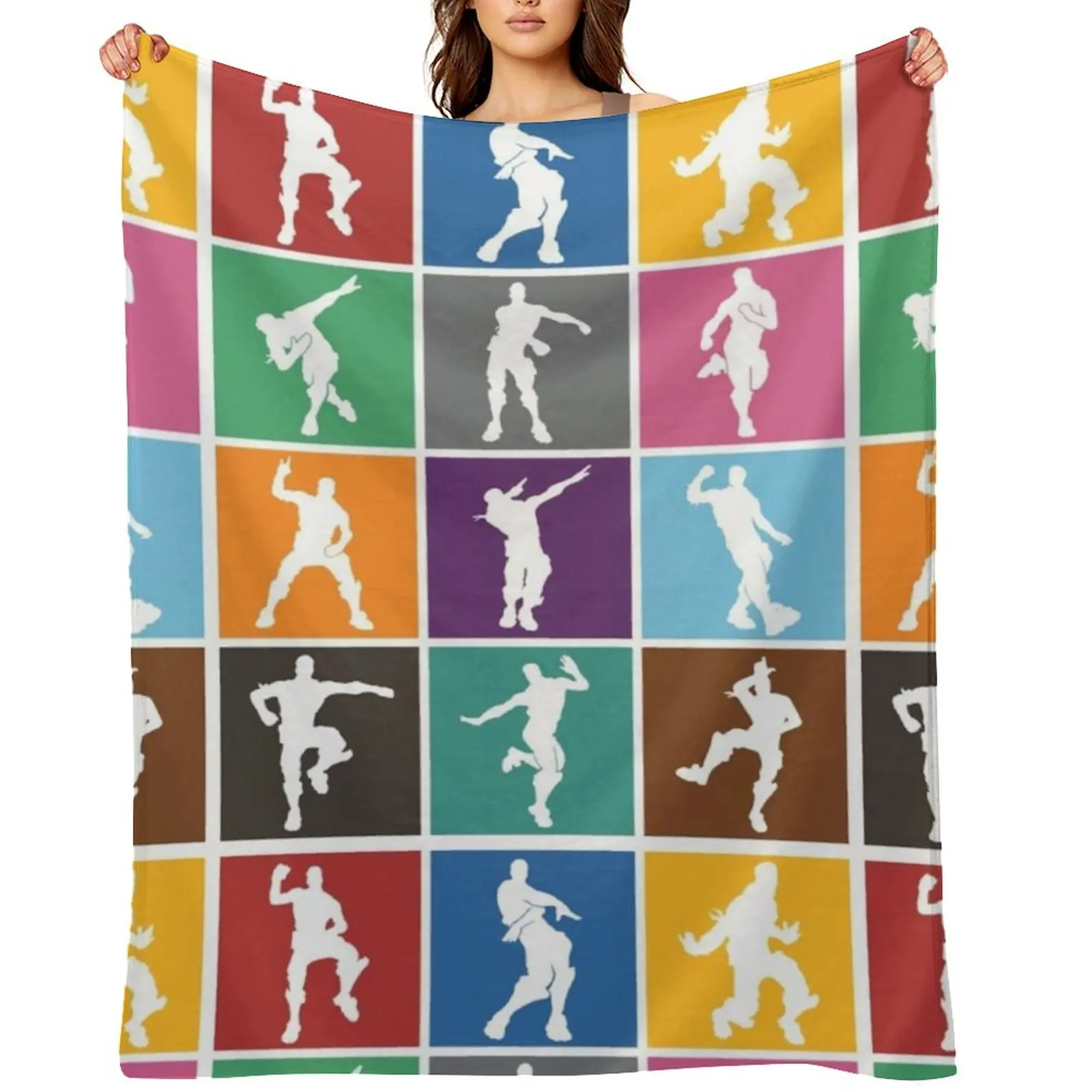 

Battle Royale Victory Dance Rainbow lattice Funny Throw Blanket Bed linens Tourist Extra Large Throw Furry Blankets