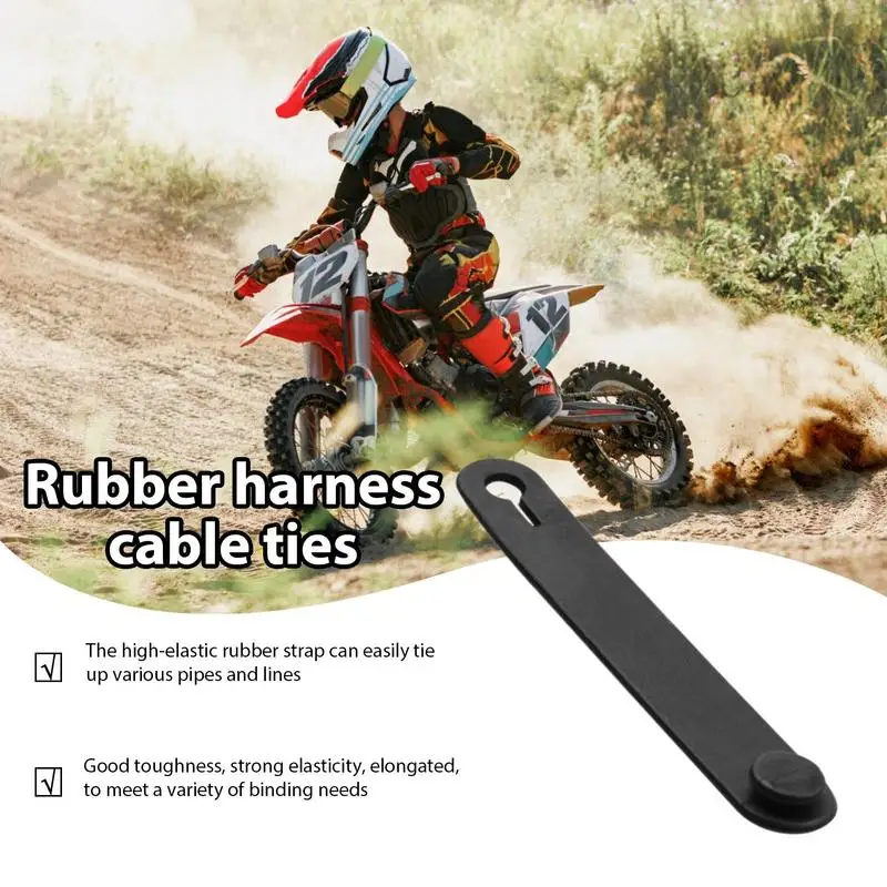 Rubber Cable Ties For Motorcycles Rubber Cable Organizer Tough Elastic Wire Management Strap Tubing Throttle Clutch Cables Wires