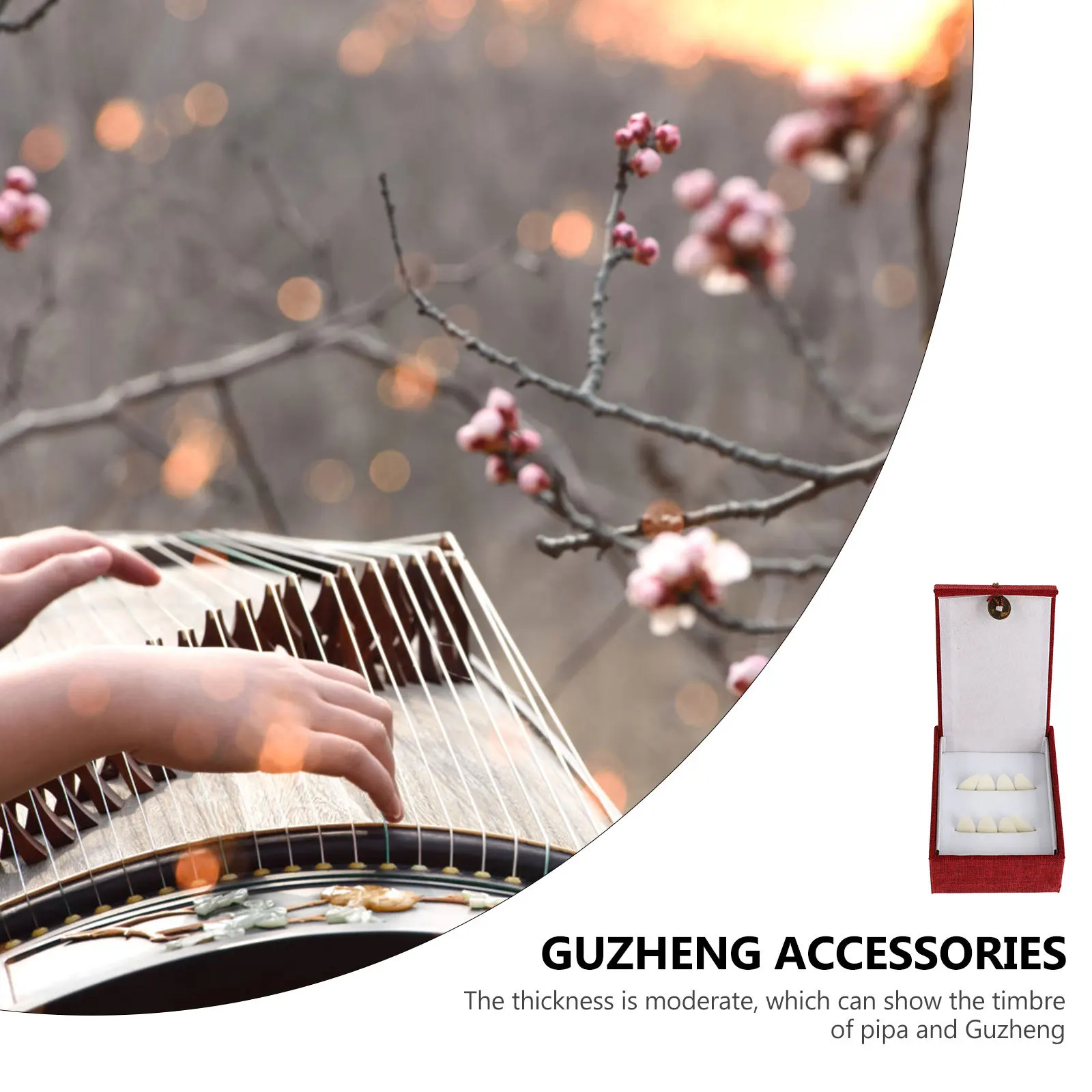 

1Set Guzheng Nail Protective Covers Soft Hard Fingertip Guards Practice Fake Nails Portable Durable Pipa Nail Accessories