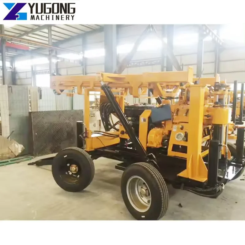 China Borehole Core Drilling Rig Machine Trailer Type Core Drill Rig Sampling Concrete Drilling and Coring Machine for Mexico