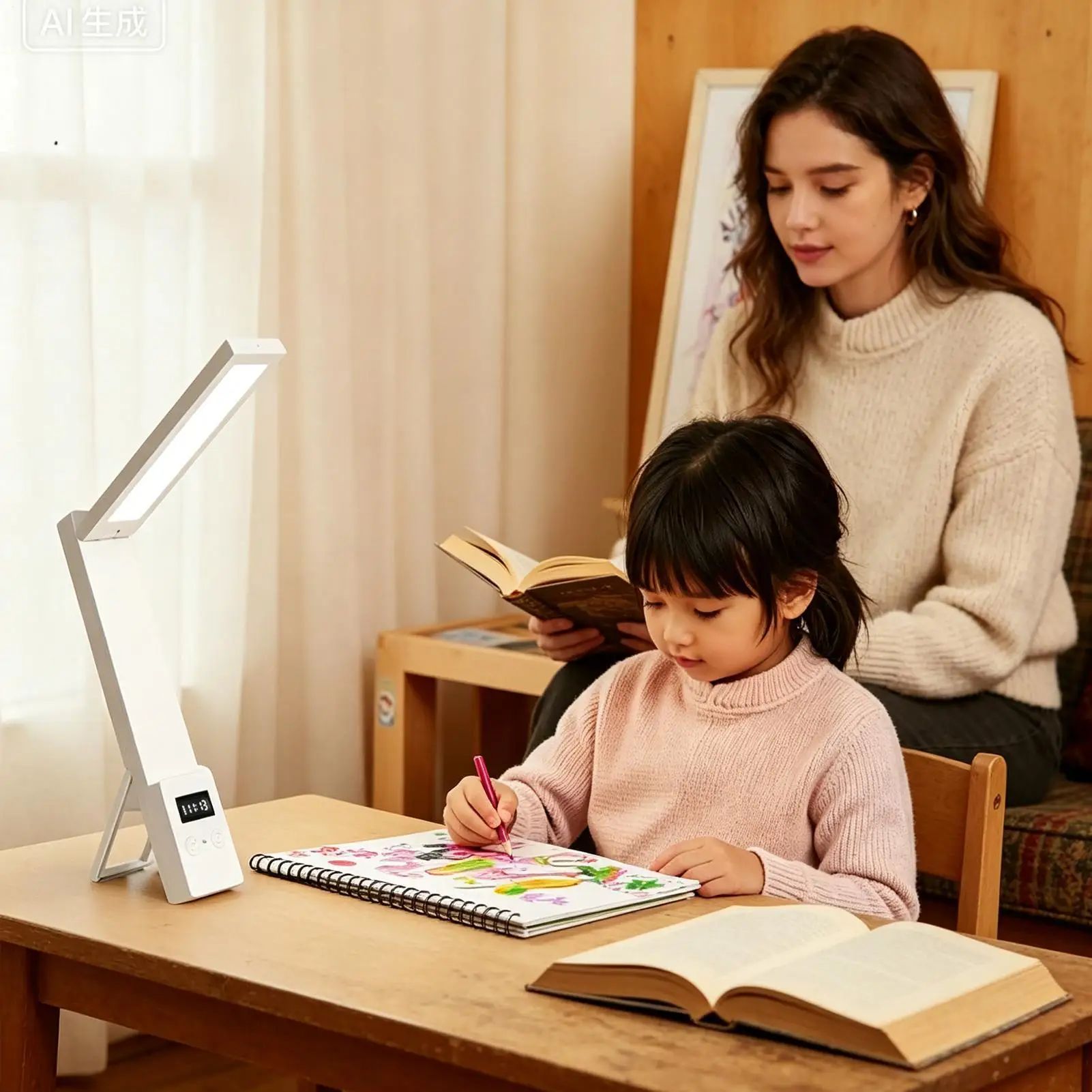 Magnetic Lamp Table Rechargeable Foldable Reading Lighting 3 Brightness Dimmable Magnetic Desk Lamp For Study Table Reading