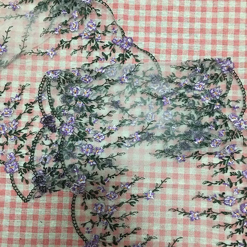 

20 ярдов, 24 см, двусторонняя тюлевая сетчатая кружевная тесьма с цветочной вышивкой, отделка для бюстгальтеров, нижнего белья, платьев, аксессуары, кружево для шитья, рукоделия, ткань