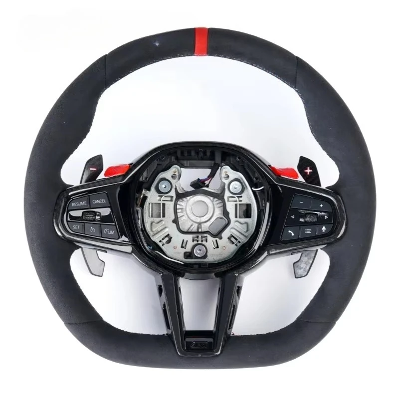 CS‑Style Microfiber Suede Steering Wheel for G30 G20 G11 G12 G13 G14 G05 G06 G31 G02 G01 Chassis