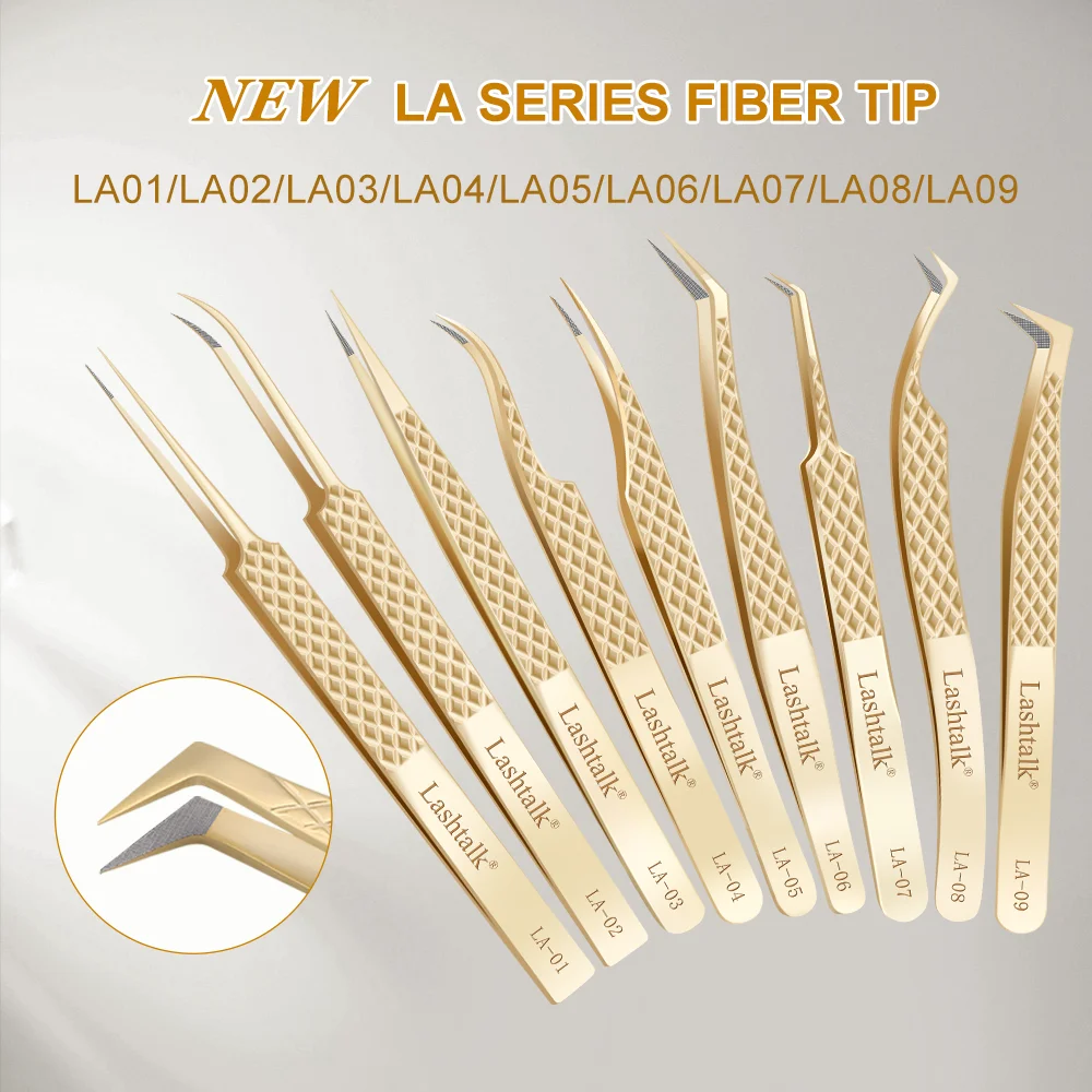 Lashtalk Eyelash Extension Tweezers Makeup Tools From Nagaraku Stainless Steel Non-magnetic Volume FakeLashes Supplies Accurate