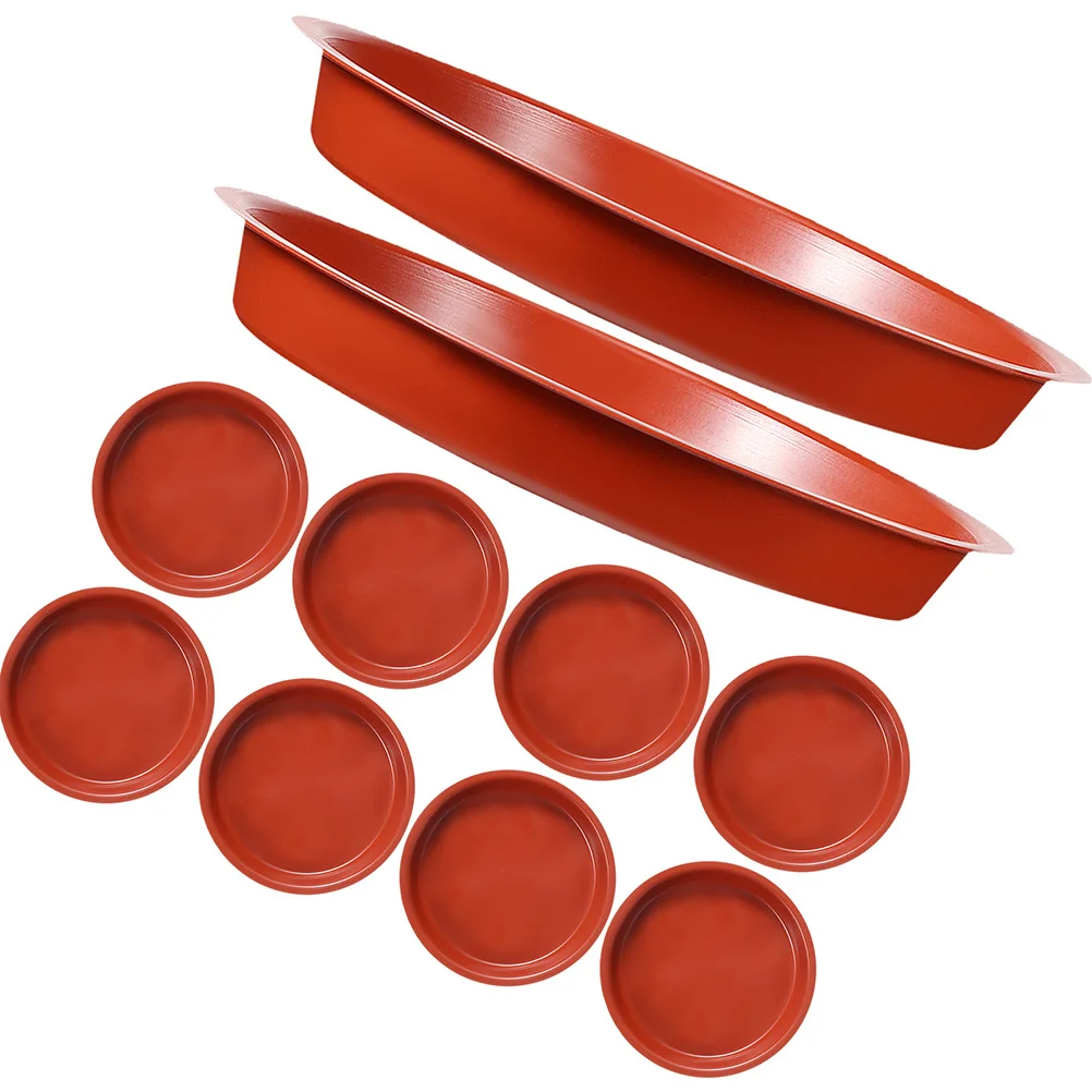 

10Pcs Plant Saucer Tray Round Plastic Reusable for Indoor Plants Flower Pot Base Water Drainage Drip Tray Planter Accessories
