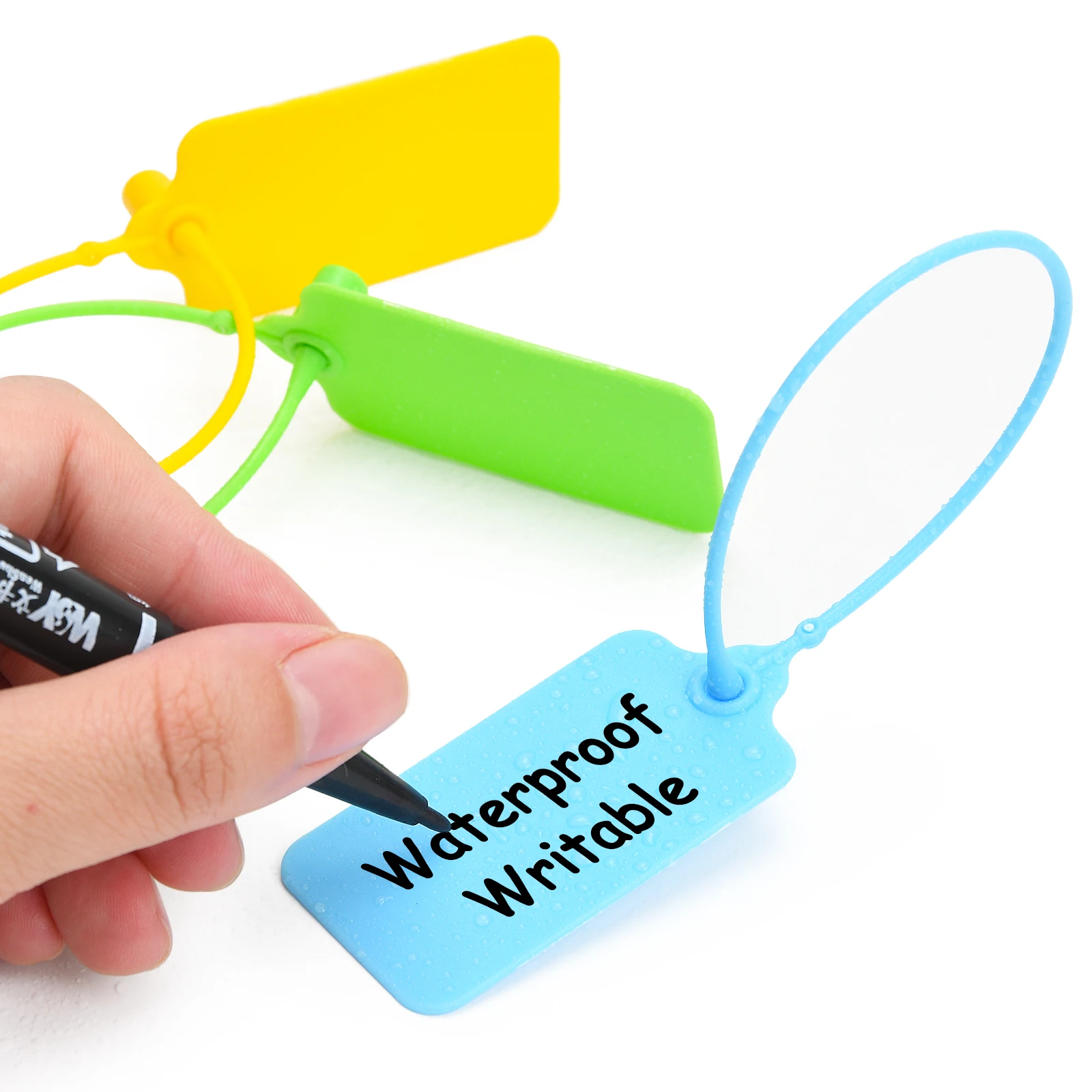 Tamper-Proof Plastic Security Seals - Serial Numbered Disposable Pull Tite Tags for Clothing, Footwear & Storage Containers