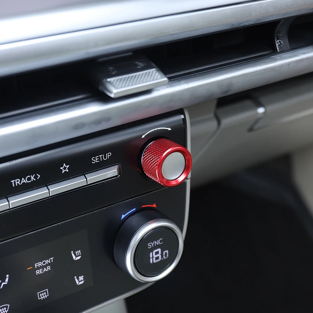 For Hyundai IONIQ 9 2026 Aluminum Alloy Sound Volume Key Adjustment Knob Ring Cover Trim Interior Car Styling Accessories