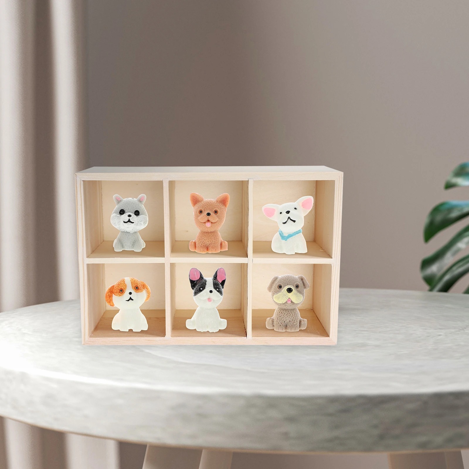 

2 Pcs Desktop Storage Rack Organiser Cube Shelf Bins Box Mini Stackable Boxes Office Multi Compartment