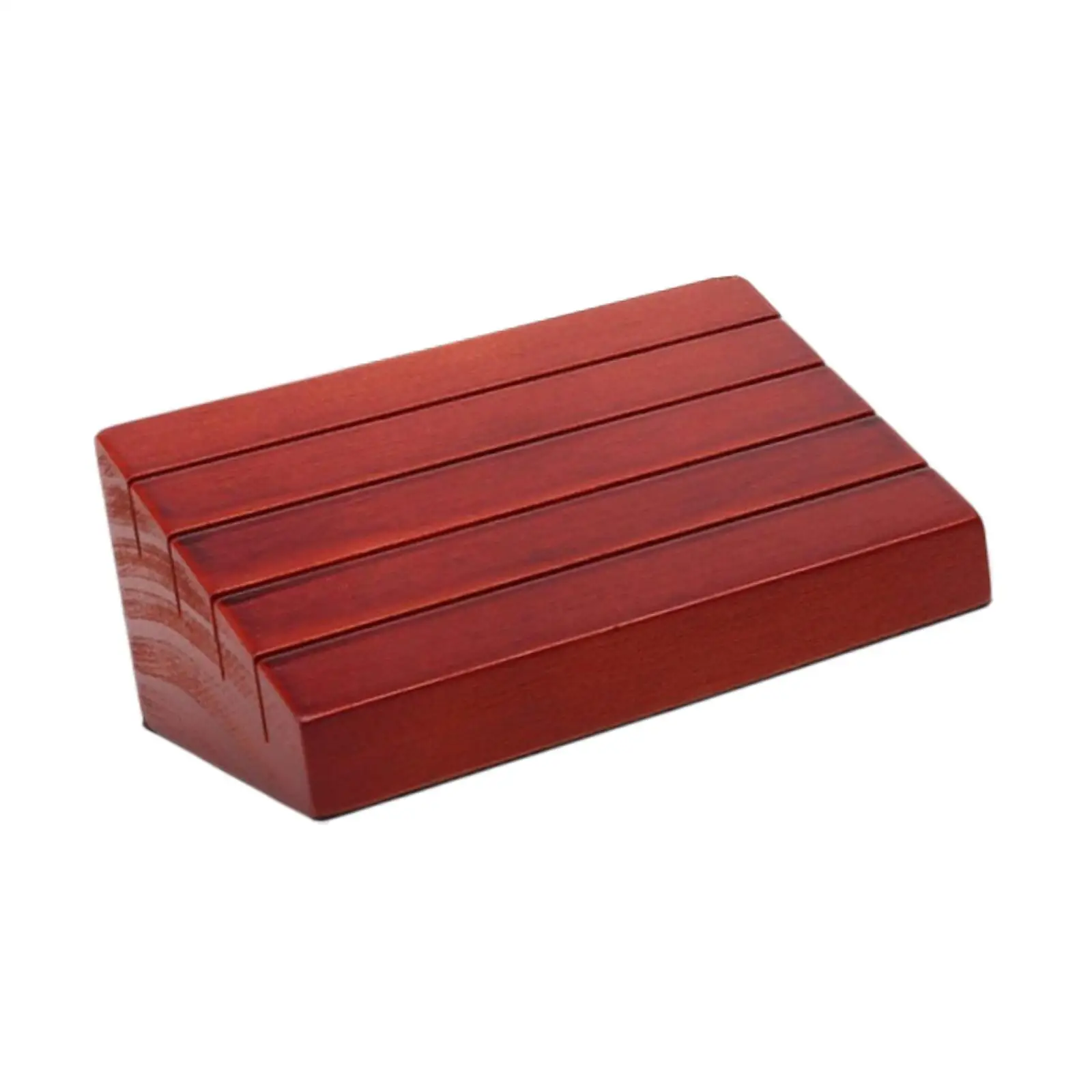 Wooden Playing Card Rack Organizer with Ascending Slots Board Game Accessory Family Card Display Holder for Kids Seniors