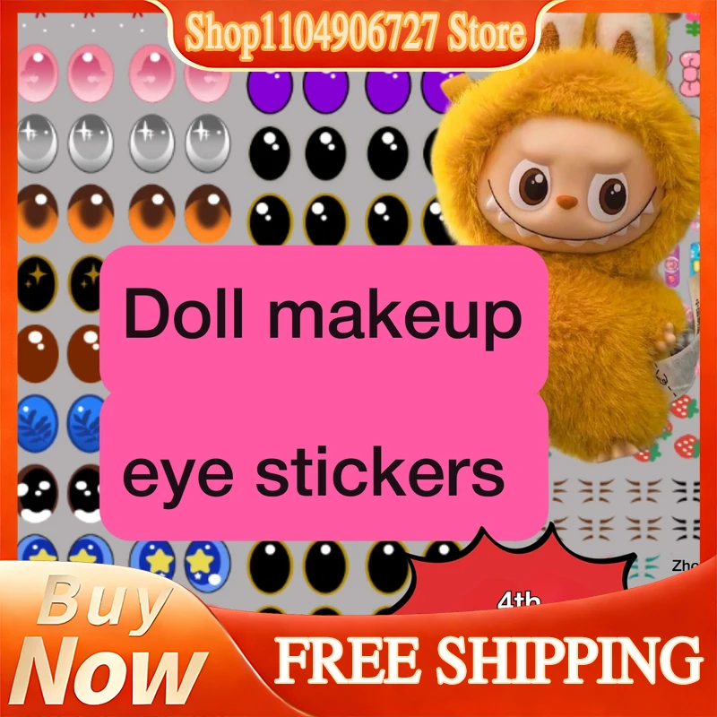 

Наклейки для глаз Labubu 4-го поколения: Ассорти милых дизайнов ручной работы для кастомизации кукол Labubu 4.0, аксессуары для кукол