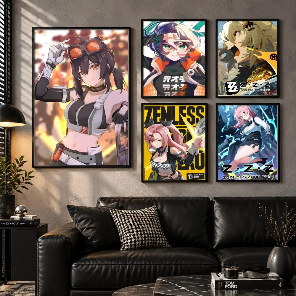 Immersive Interactive Collectible Characterart Zenless Zone Zero Poster Aesthetic Unframed Wall Prints for Bedroom & Living Room