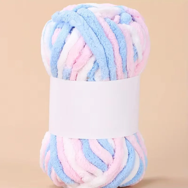 50g/roll Fantasy Color Coarse Ice Bar Arctic Velvet Yarn Handwoven DIY Scarf Hat Clothes Thread Thick Wool Crochet Stripe Thread image 5
