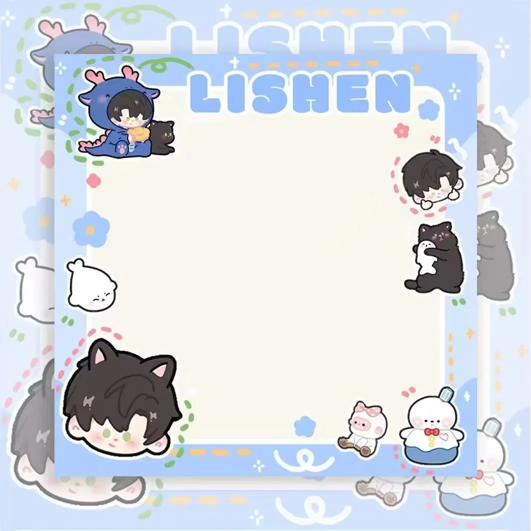 4 шт., блокнот в стиле аниме «Любовь и глубокое пространство Силус», липкие заметки, милые канцелярские этикетки, блокнот, планировщик, наклейка, школьные принадлежности, подарок