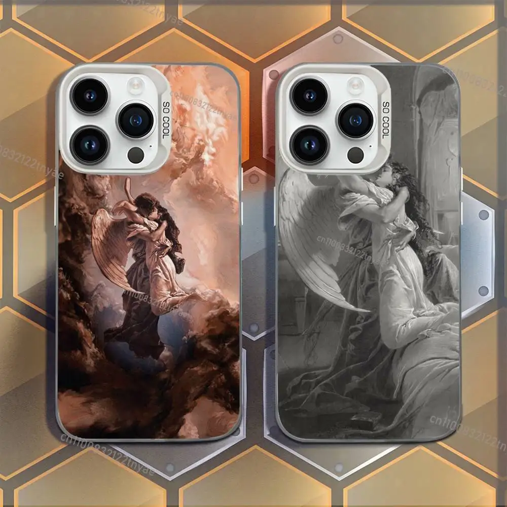 

Romantic Encounter M-Mihaly V-Von Z-Zichy Phone Case For iPhone 17,16,15,14,13,12,11,Mini,Pro,E,MAX White Candy Shockproof Cover