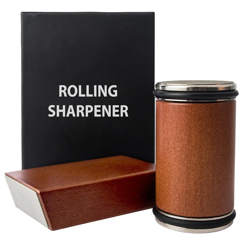 Magnetic Roller Knife Sharpener Set, Tungsten Steel Adjustable Angle Cylindrical Sharpening Tool, Household Kitchen Knife