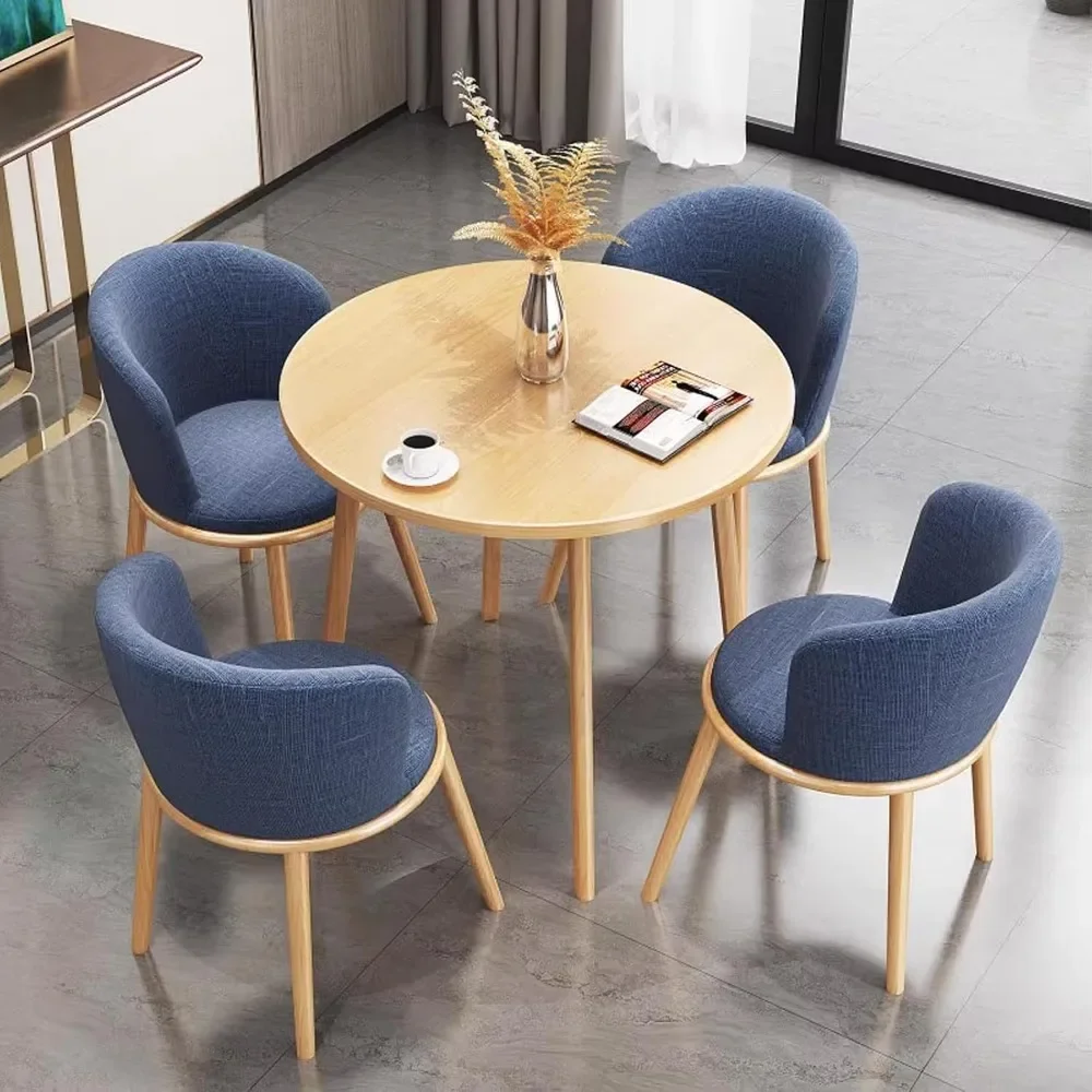 Office Meeting Table and Chairs, Coffee Reception Conference Meeting Table, Round Conference Room Table, Combination Table