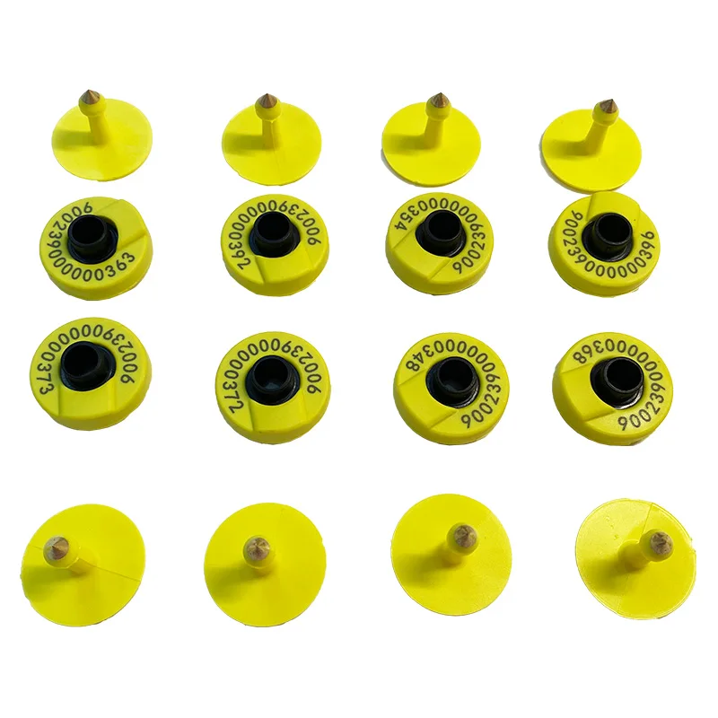 

10pcs 134.2kHz FDX-B rfid chip TPU Cow Animal Electronic Ear Tag marks for farm cattle cow pig Livestock Animal Identification