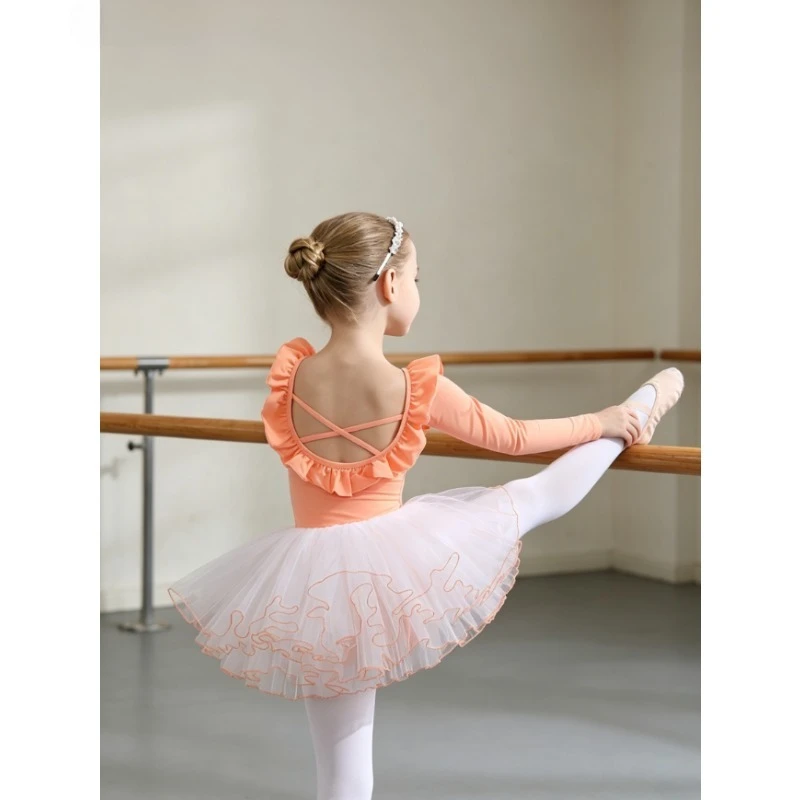 

Girls Ballet Leotards Criss Cross Back Sleeves Stage Practice Wear Dancing Wear Gymnastics Jumpsuit Costume Toddler Yoga Clothes