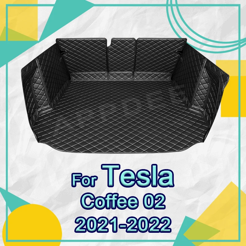 For WEY Coffee 02 2021 2022 Auto Full Coverage Trunk Mat Leather Car Boot Cover Pad Cargo Liner Interior Protector Accessories