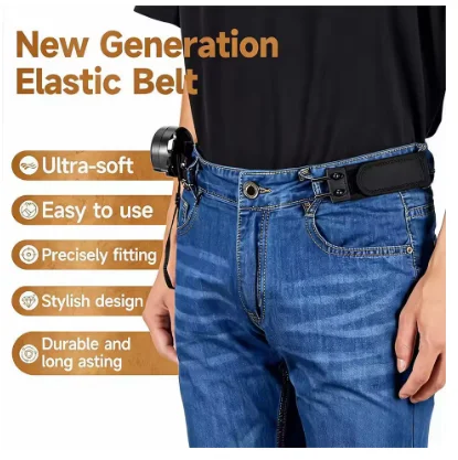 Adjustable Buckleless Belt for Men Hook Elastic Waist Buckle Free Waist Belt Tactical Casual No Buckle Invisible Belts Men Gift