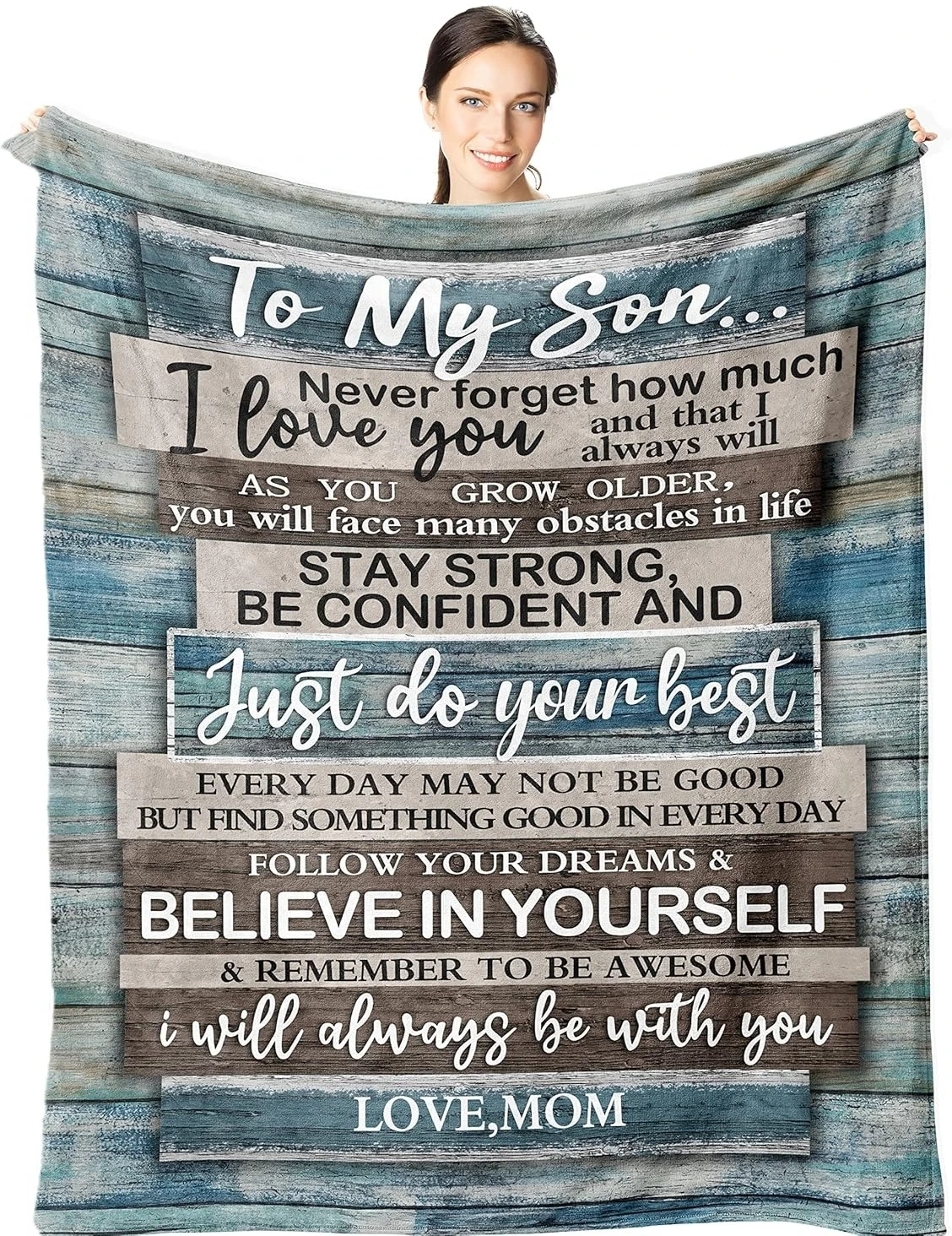 1PC Gift Blanket To my Son to Daghter Flannel Thin blankets for birthday gifts to School festival Perfect gifts four season use