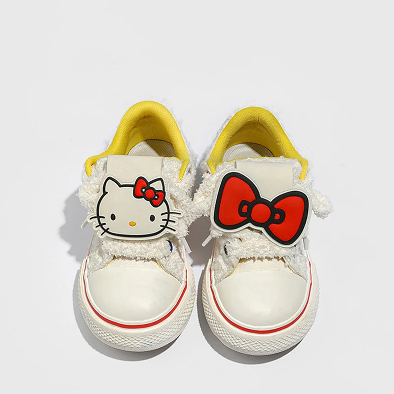 

Sanrio Hello Kittye Unisex Low Cut Canvas Shoes Cute Cartoon Thick Soled Versatile Casual Board Shoes Holiday Gifts