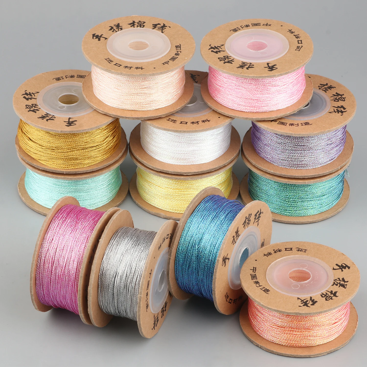 0.6mm Cotton Thread Cords Colorful Thread Jewelry Making DIY Necklace Bracelet Braided String Tassels Beading Embroidery Craft