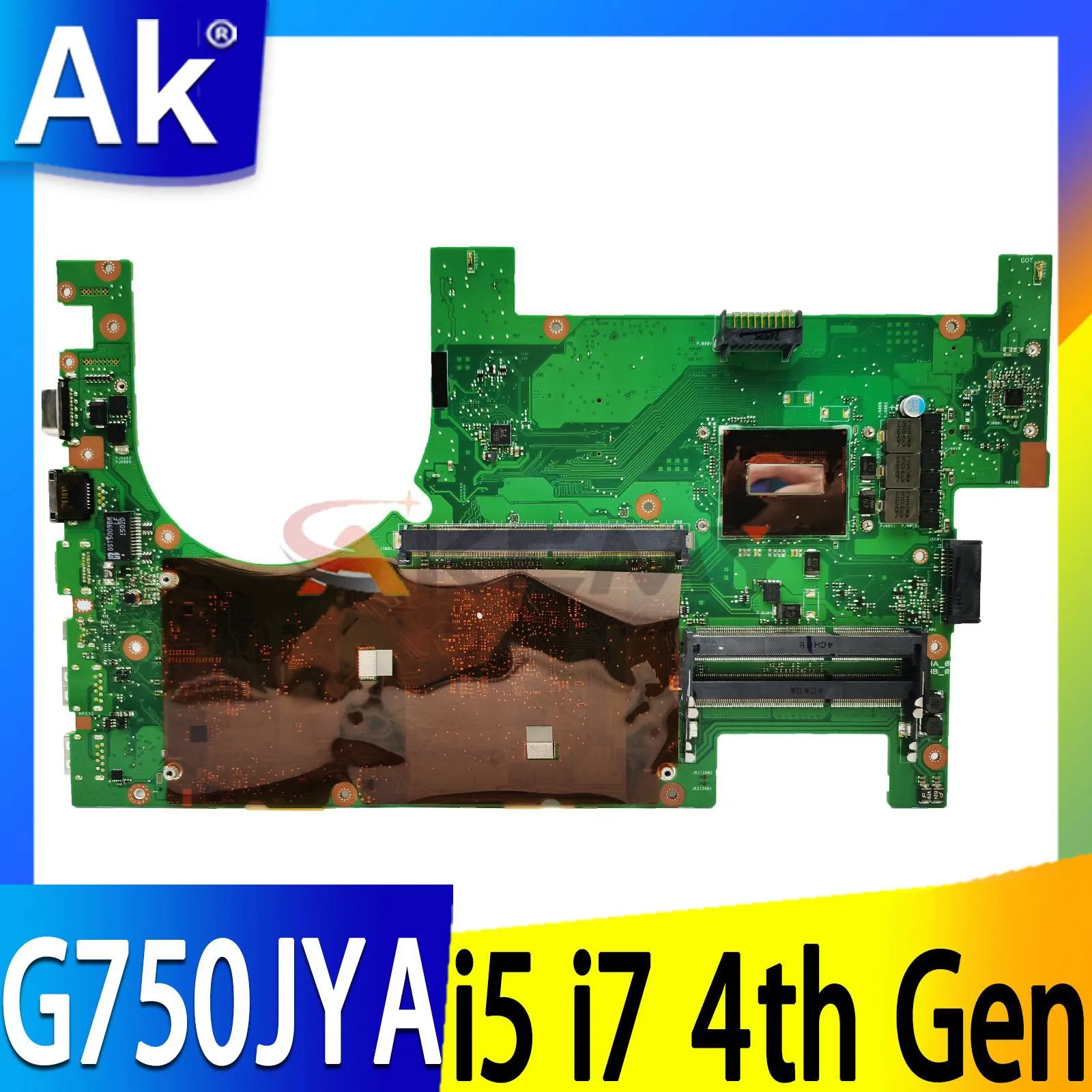 Shenzhen G750JYA 2D interface with i5 i7 4th Gen CPU Mainboard For ASUS G750JZ G750JY G750J Laptop Motherboard