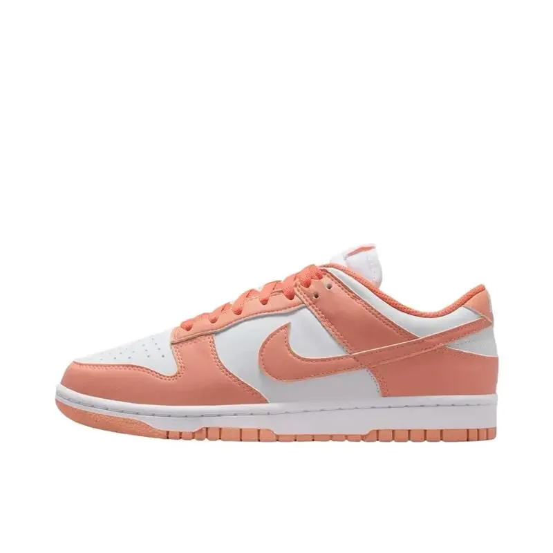 

Nike Dunk Women Low Next Nature Мягкие удобные противоскользящие прочные повседневные туфли с низким верхом белого и оранжевого цвета