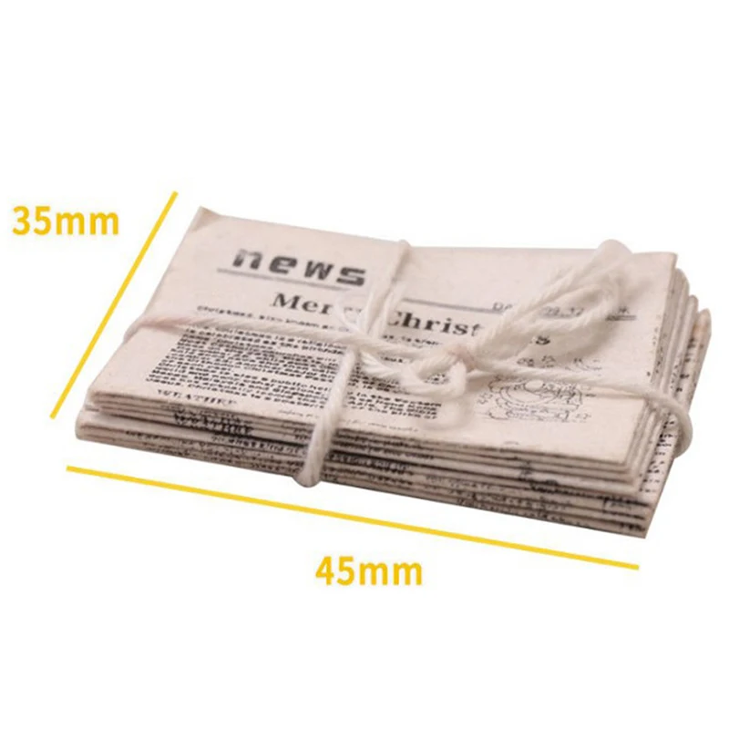 

(Ali-2025D) 1/12 Dollhouse Miniature Simulation Retro Newspaper Set Toy for Children's Dollhouse Home Furniture Accessories