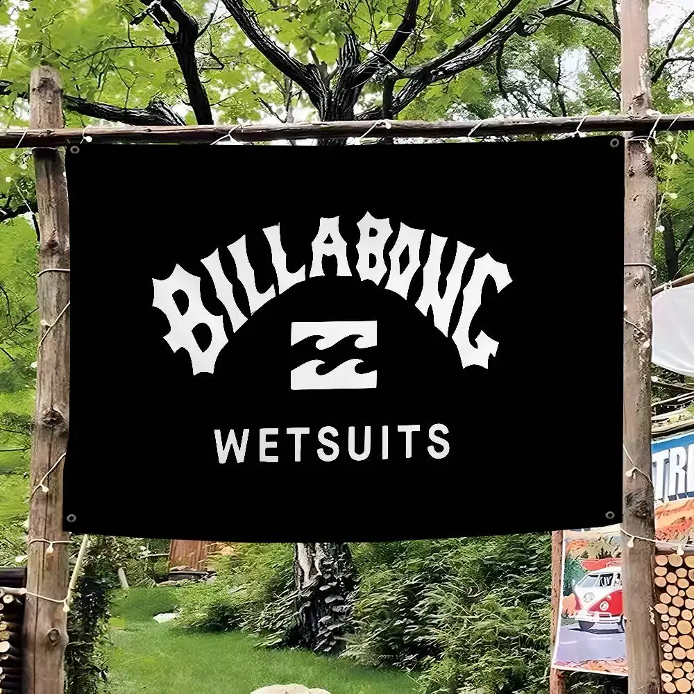 B-BILLABONG Surf-Casual DIY Flag For Family Group Photo Living Room Home Dorm Decor Wall Art Decor Banner