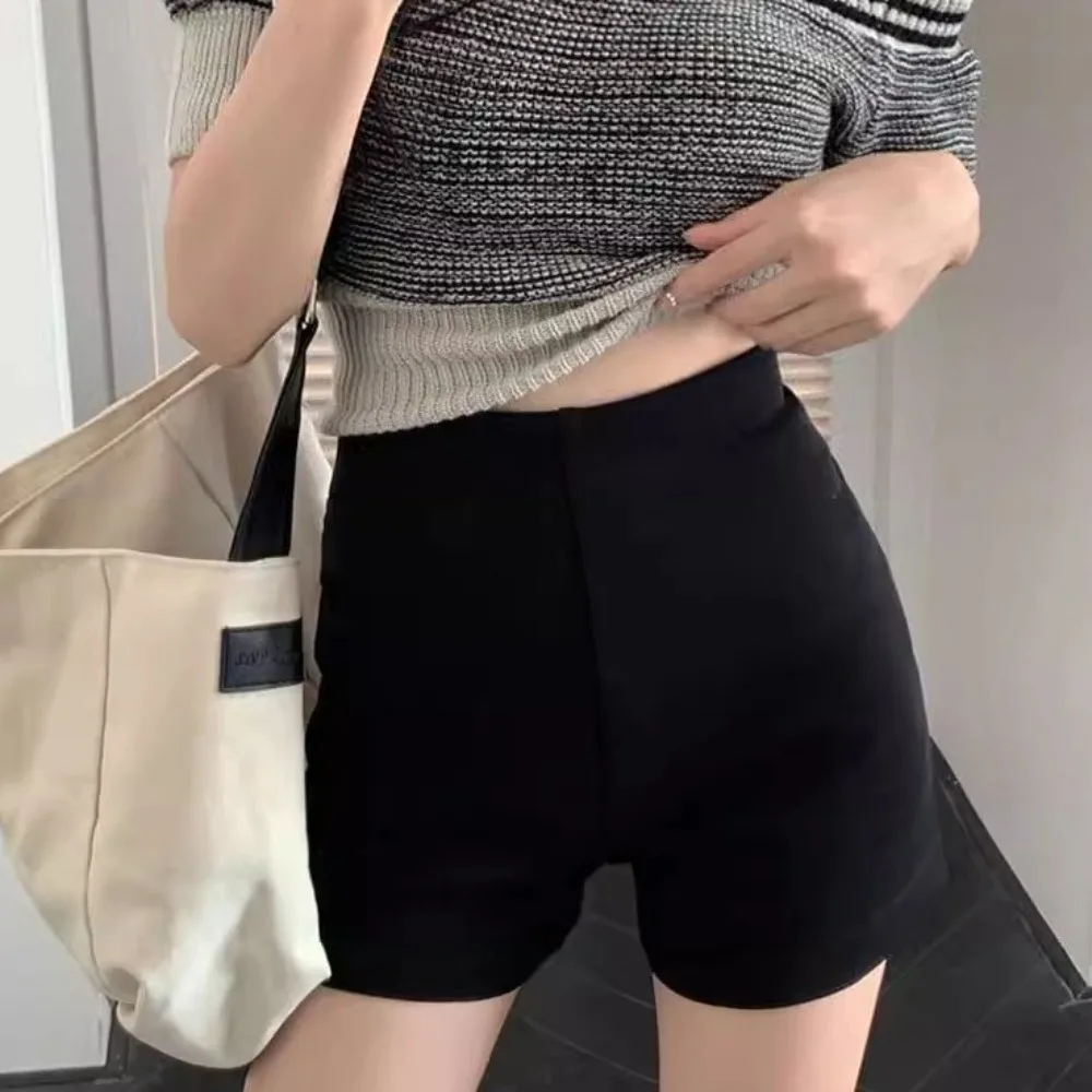 

Cycling Safe Leggings Shorts Pants Women Solid Color High Waist Summer Hot Pants Homewear Loose Women's Sleepwear Indoor Outdoor