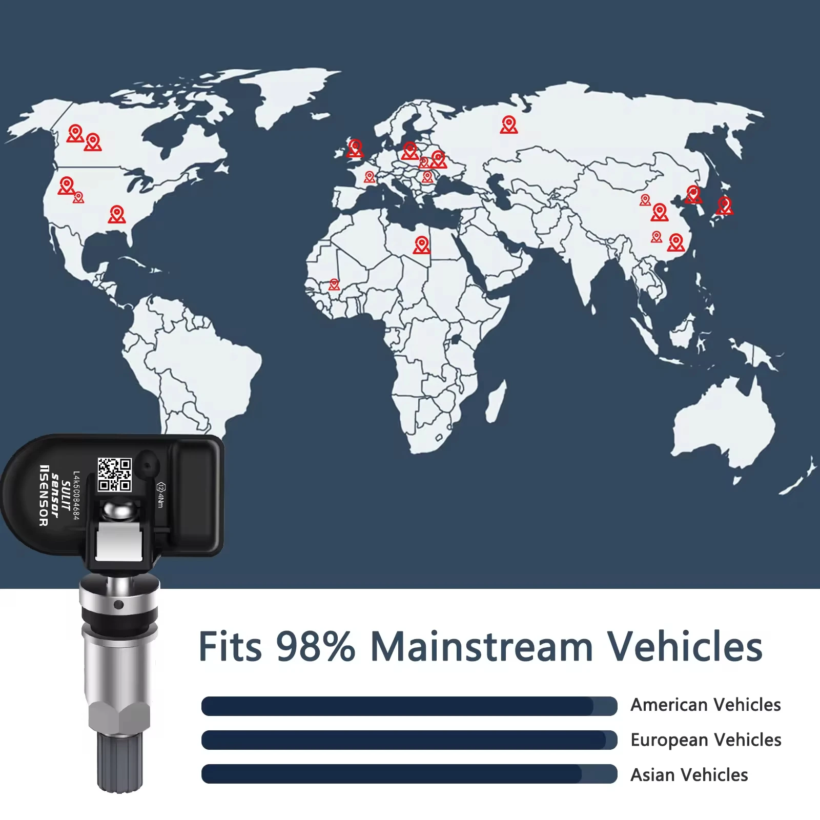 Nuevo CGSULIT TS01 315/433mhz Sensor CGDI TPMS Sensor sistema de supervisión de presión de neumáticos de coche para TPMS90 herramienta de programación TMPS de coche