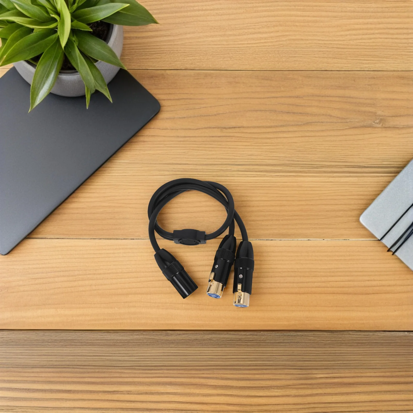 

XLR Audio Cable 1 Male to 2 Female Splitter Balanced Patch Cord for Microphone Mixer Speaker System Dual Adapter