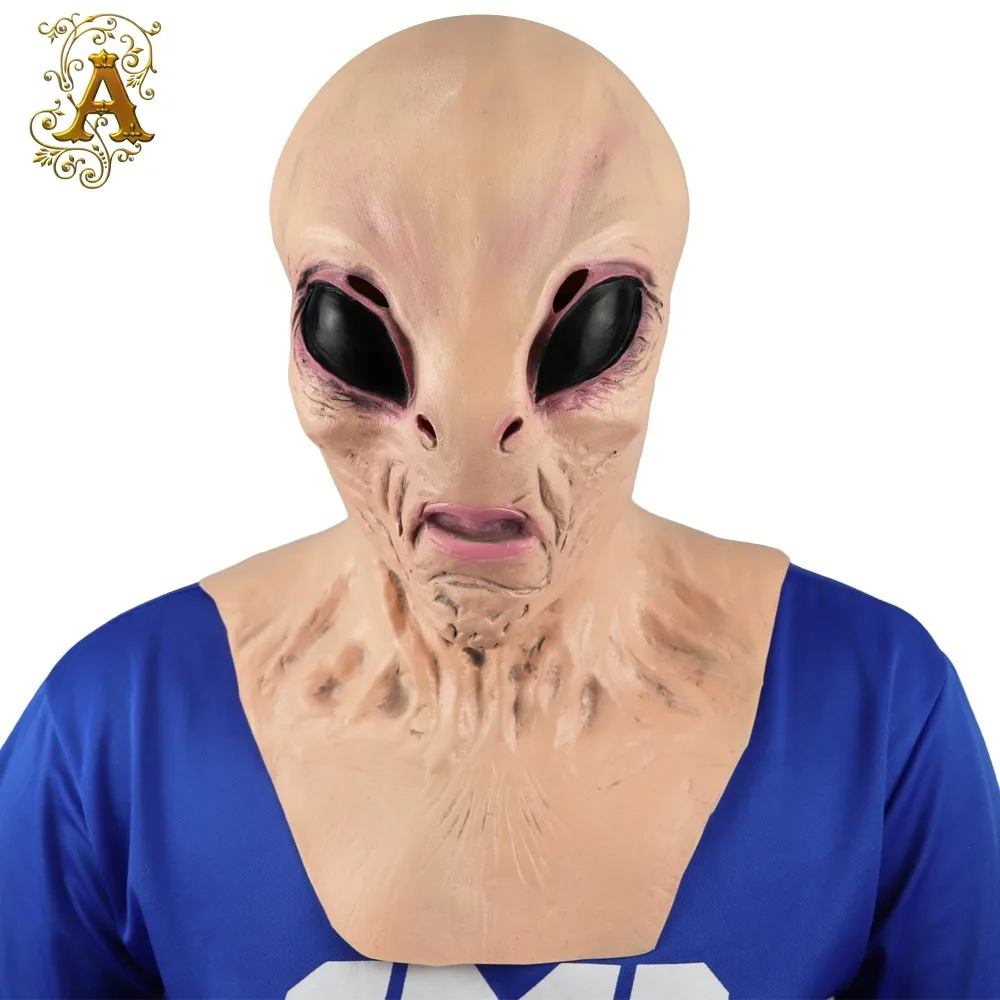 Alien Cosplay Maske Escape Room Requisite Scherzartikel Vollkopfbedeckung Kindertag Festival Party Bühnenauftritt Latexmaske