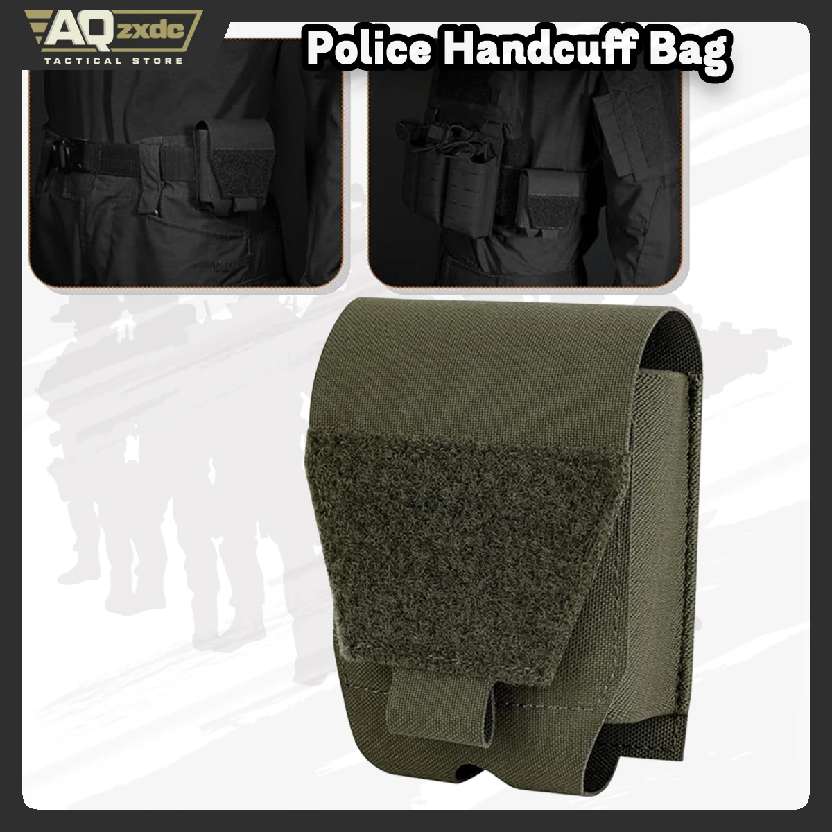 

Тактическая сумка для наручников, держатель для наручников Molle, кобура, нейлоновые сумки для манжет, поясной жилет, полицейский правоохранительный орган, охранник