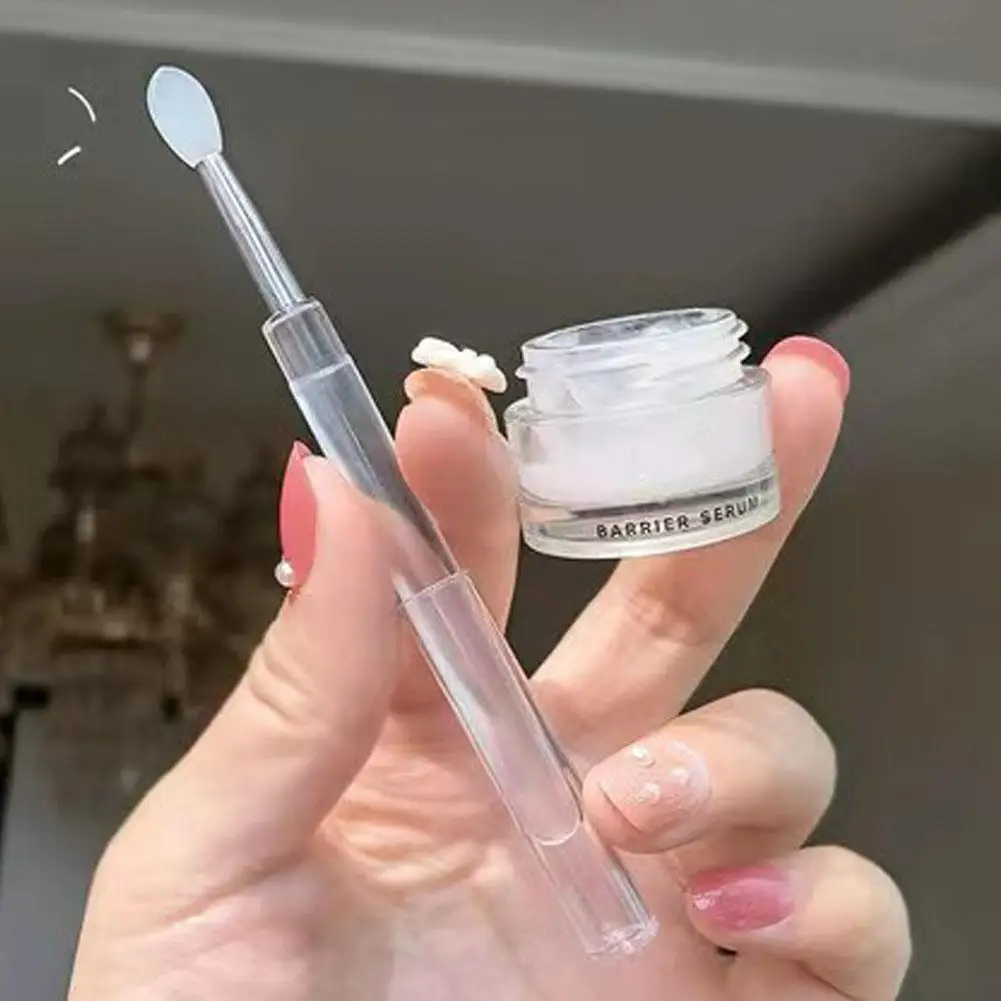 Portable Retractable Makeup Brush With Clear Cap Travel Lip Brush Concealer Brush Soft Fiber Hair Mini Cosmetic Beauty Tools