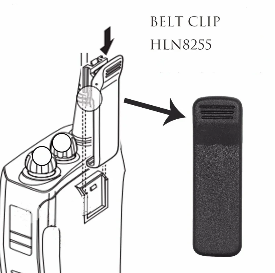 HLN8255 Walkie Talkie Belt Clip For PR400 CP150 CP185 CP200D EP450 GP3688 GP3188 Handheld Two Way Radio