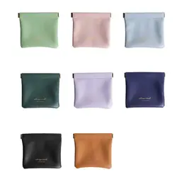 PU Leather Lipstick Storage Bag Ins style Earphone Protective Sleeve Cosmetic Bag Mini Earphone Bag Small Coin purse