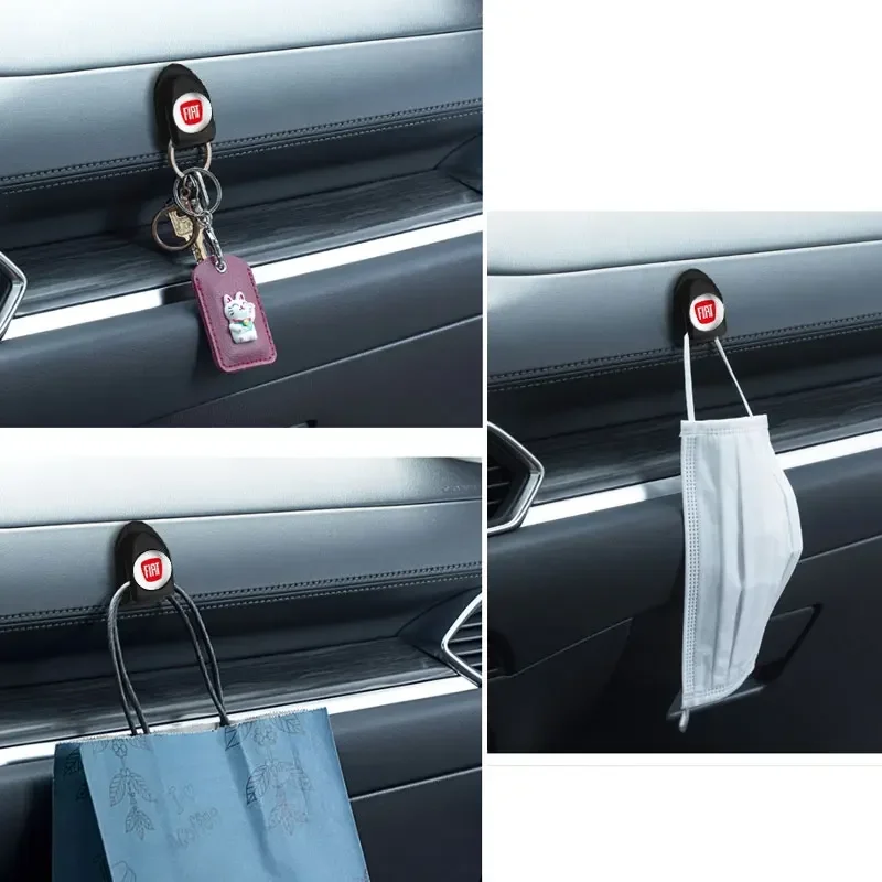 2 шт. многофункциональный автомобильный крючок, мини-крючок для интерьера, автомобильные аксессуары для Fiat 500 500C 500L 500X Brava Ducato Fiorino Panda Stilo