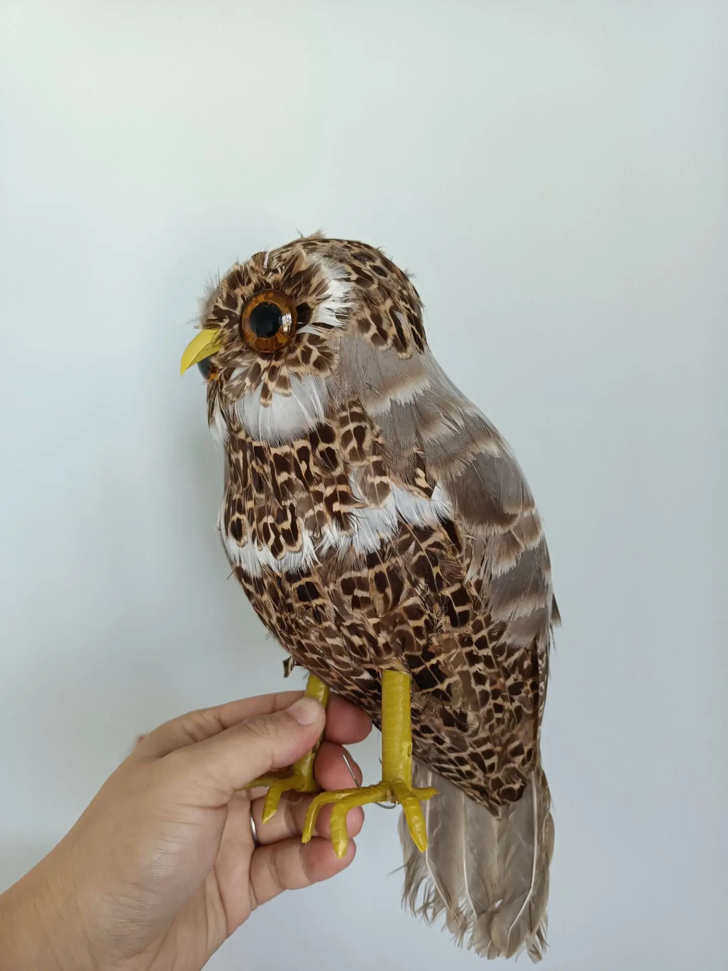 

brown simulation bird foam&feather night owl model gift birthday gift about 25cm w2522