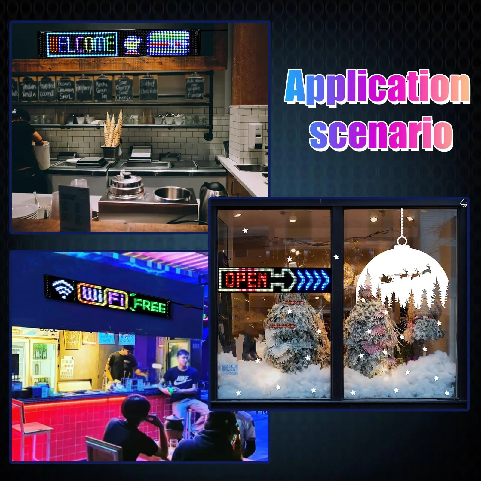 Auto LKW Dynamic Devil'S Eye Scrollen Werbebildschirm Automotive LED Matrix Pixel Board APP Remote DIY RGB Lichteffekte