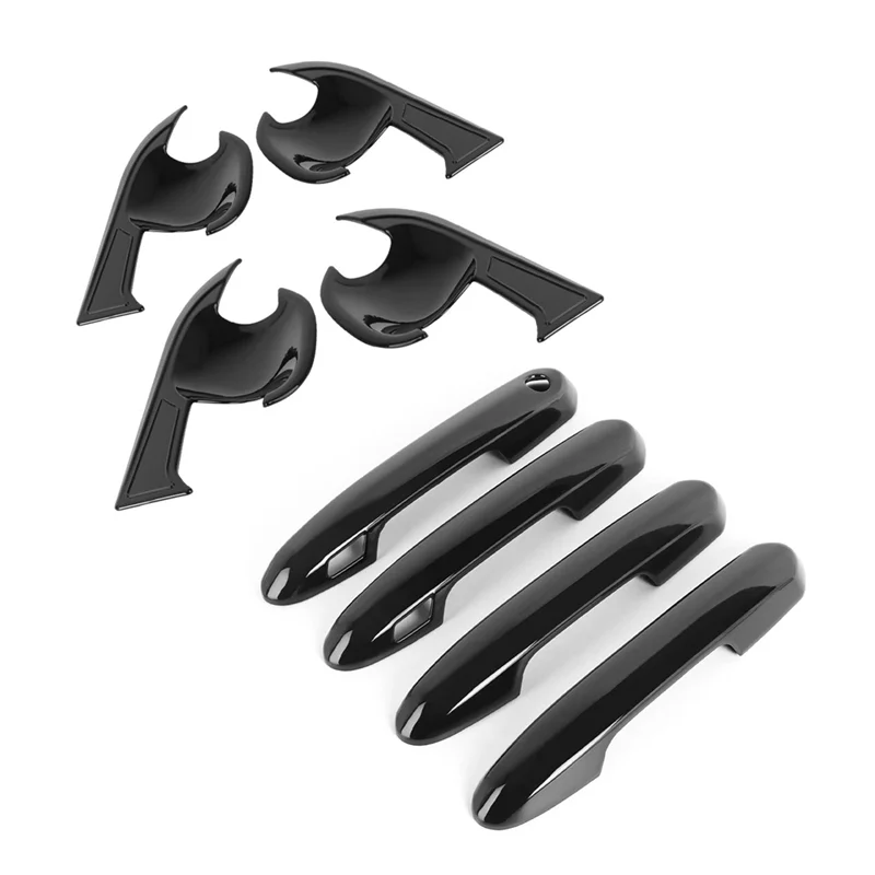

AB16-Exterior Door Handle Cover+Door Bowl Cover Trim For Toyota RAV4 2020-2025 Car Exterior Accessories Black