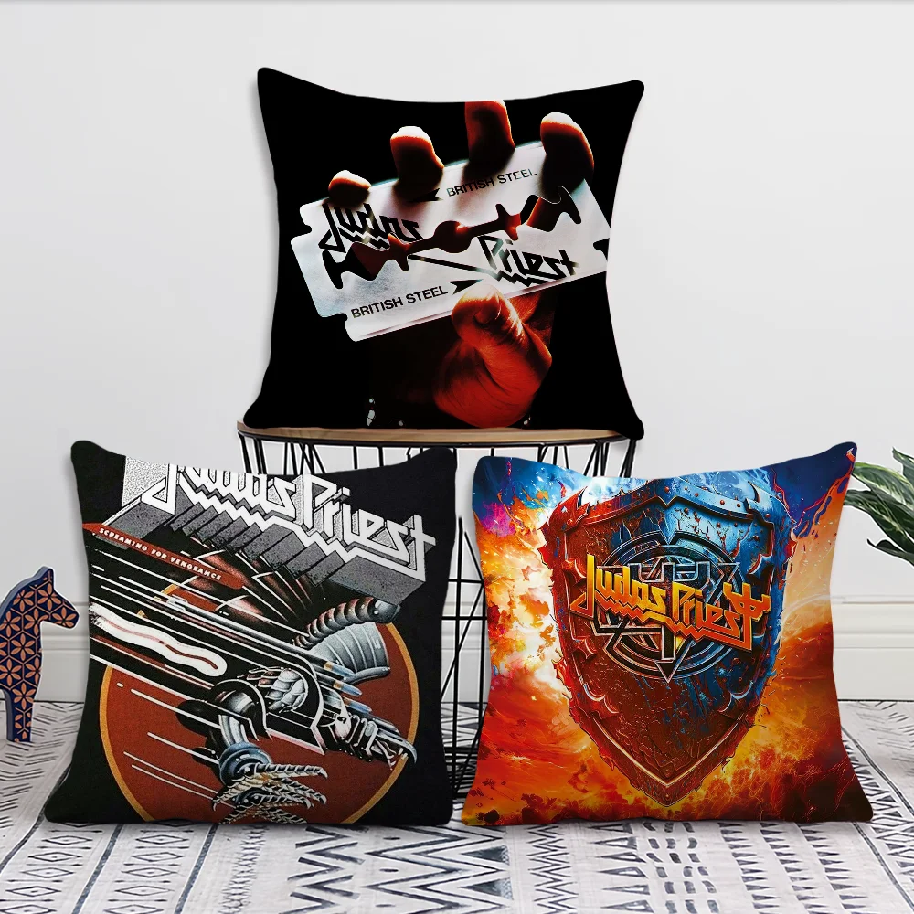 

Band J-Judas Rock Decoration Room Home Sofa living Office Car Nordic Simplicity Priest Pillow Cover