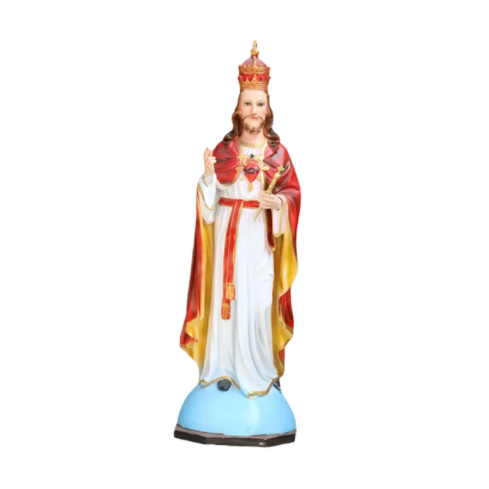 Holy Figurine 24.8'' Ornament Collectibles Worship Resin Figurine Sacred Heart