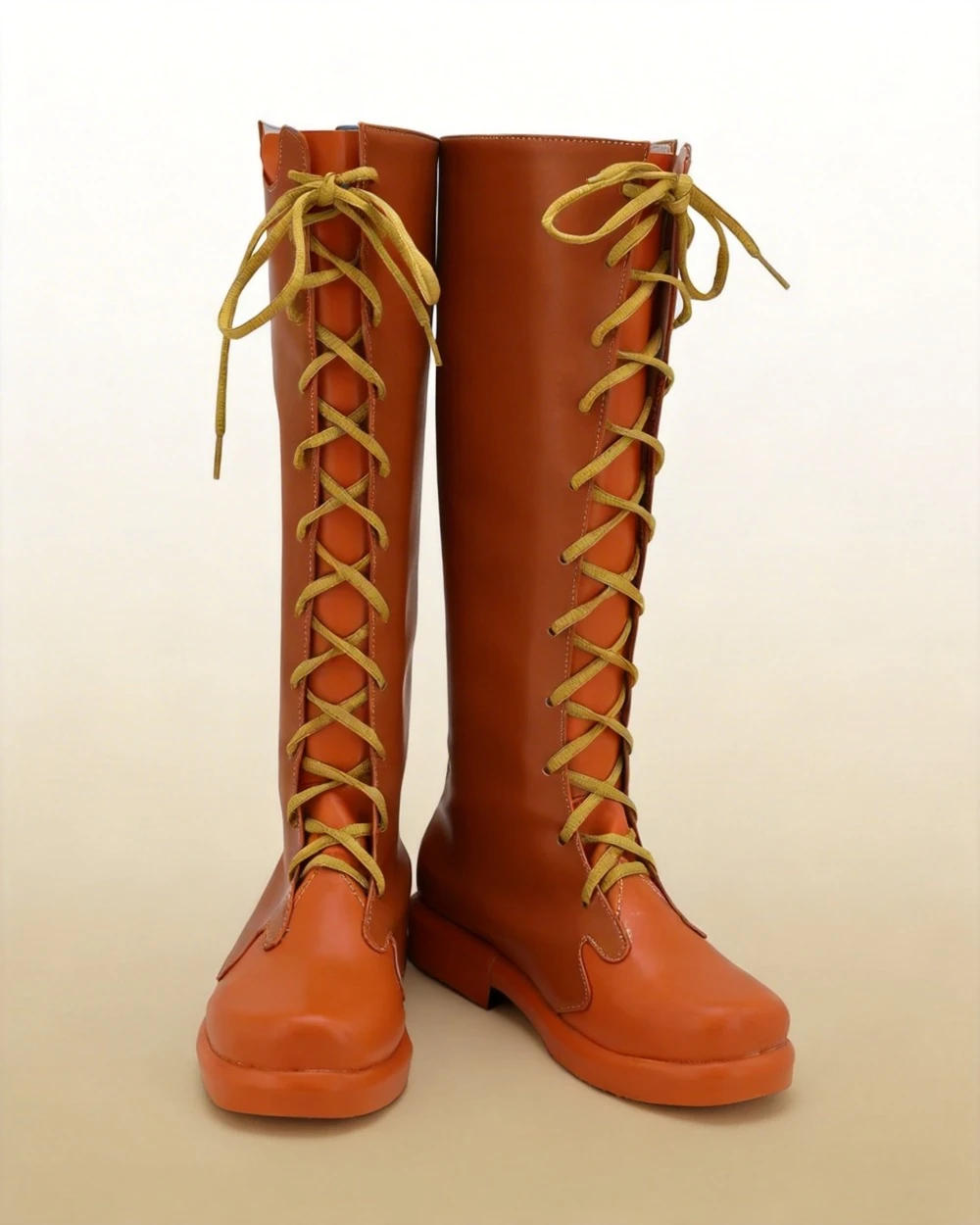 Female Kyojuro Rengoku Cosplay Shoes Orange Boots Any Size