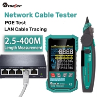 TOOLTOP ET622/623 Network Cable Tester POE Test QC Crimping Breakpoint Detect LAN Cable Tracker 400M Cable Length Measurement