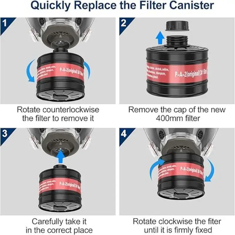 R40 Interface Gas Mask Filter 40mm Respirator Canister Practical Replacement Accessory Mask Chemical Gas Mask Respirator