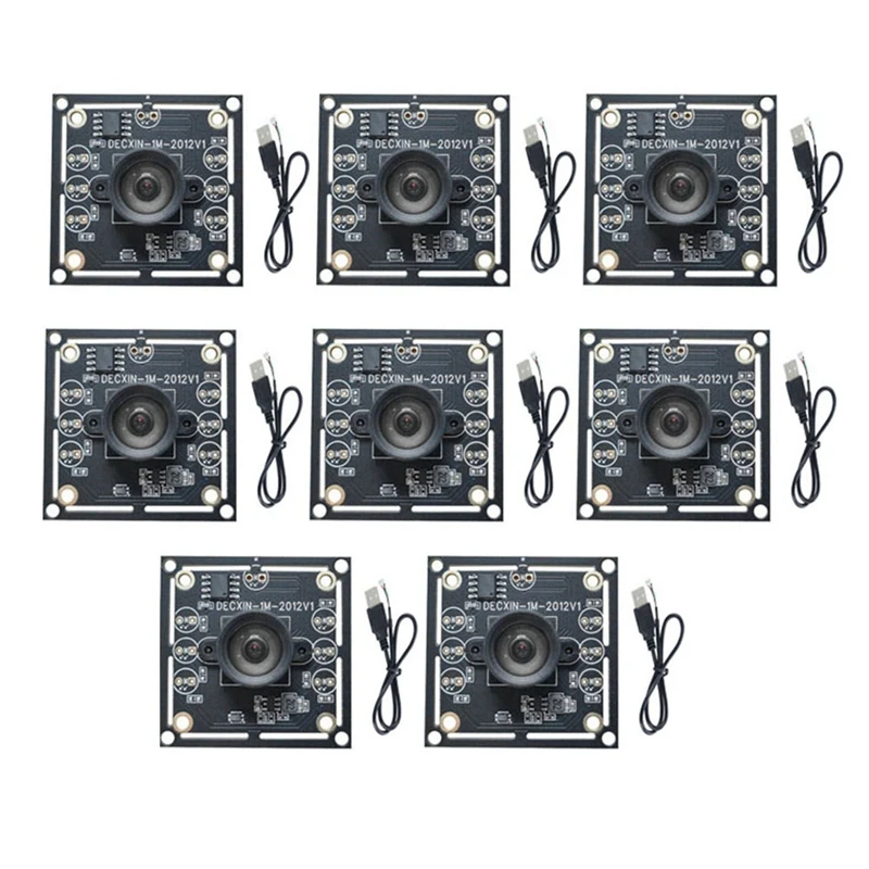 

8 шт. 100-градусный модуль камеры 1MP OV9732 1280X720 30 кадров в секунду USB-модуль камеры без привода для Winxp/7/8/10 с кабелем 60 см