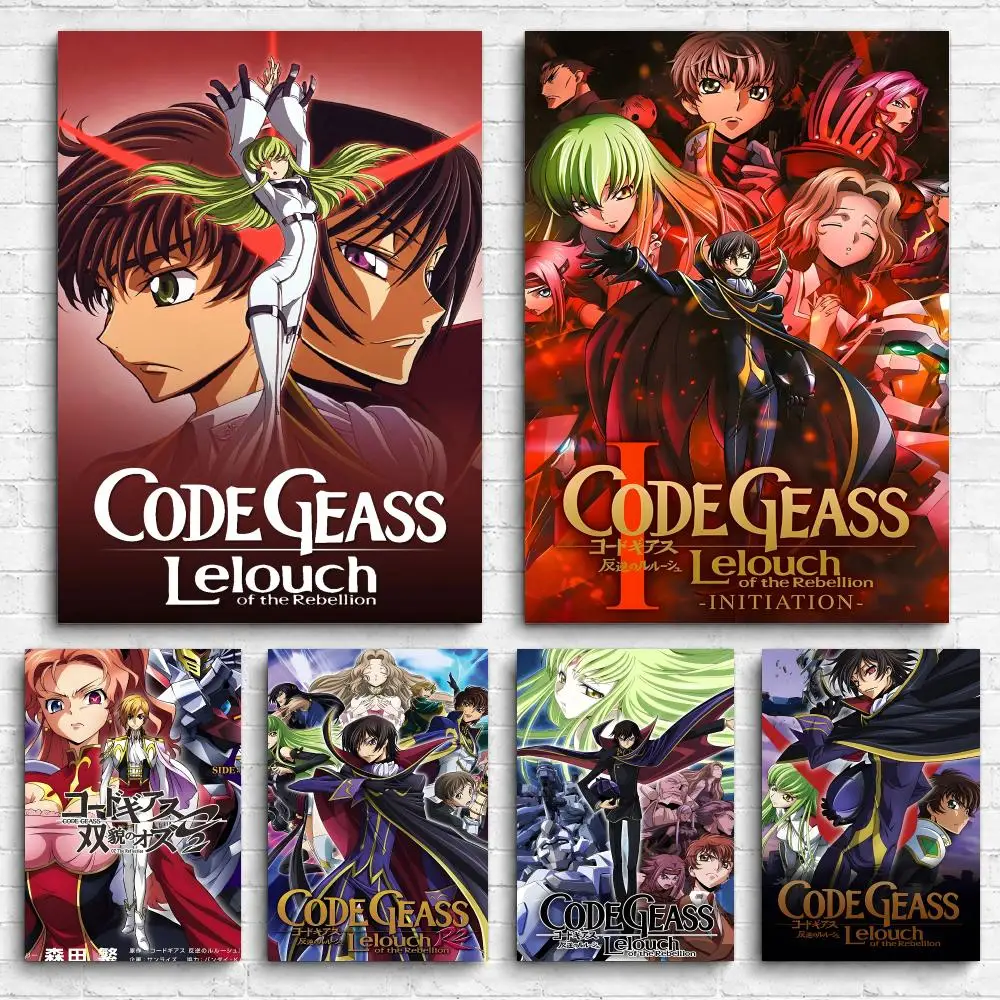Anime C-Code G-Geass Framed Wall Painting Canvas Poster Ready to Hang Wall Art for Bedroom Living Room Home Decor Gift